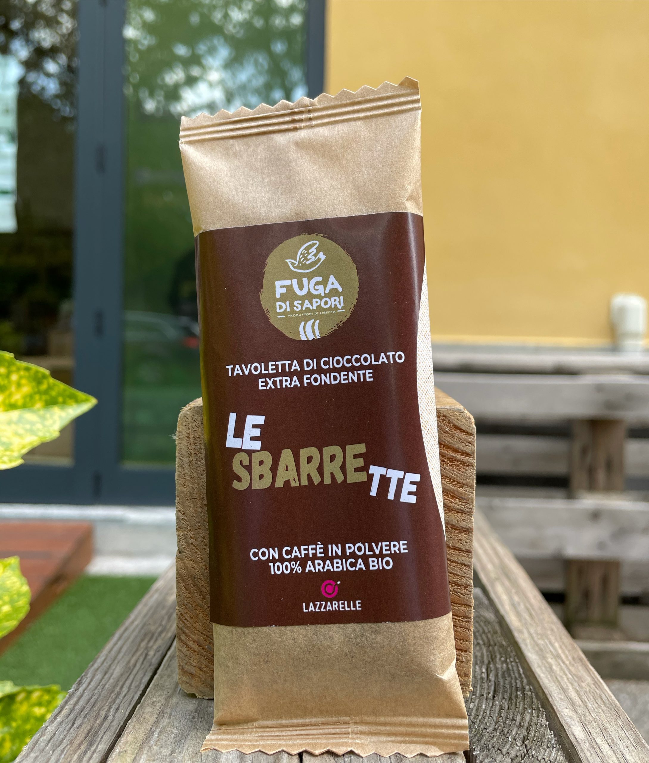 Sbarrette – Tavoletta di cioccolato fondente con polvere di caffè arabica Bio